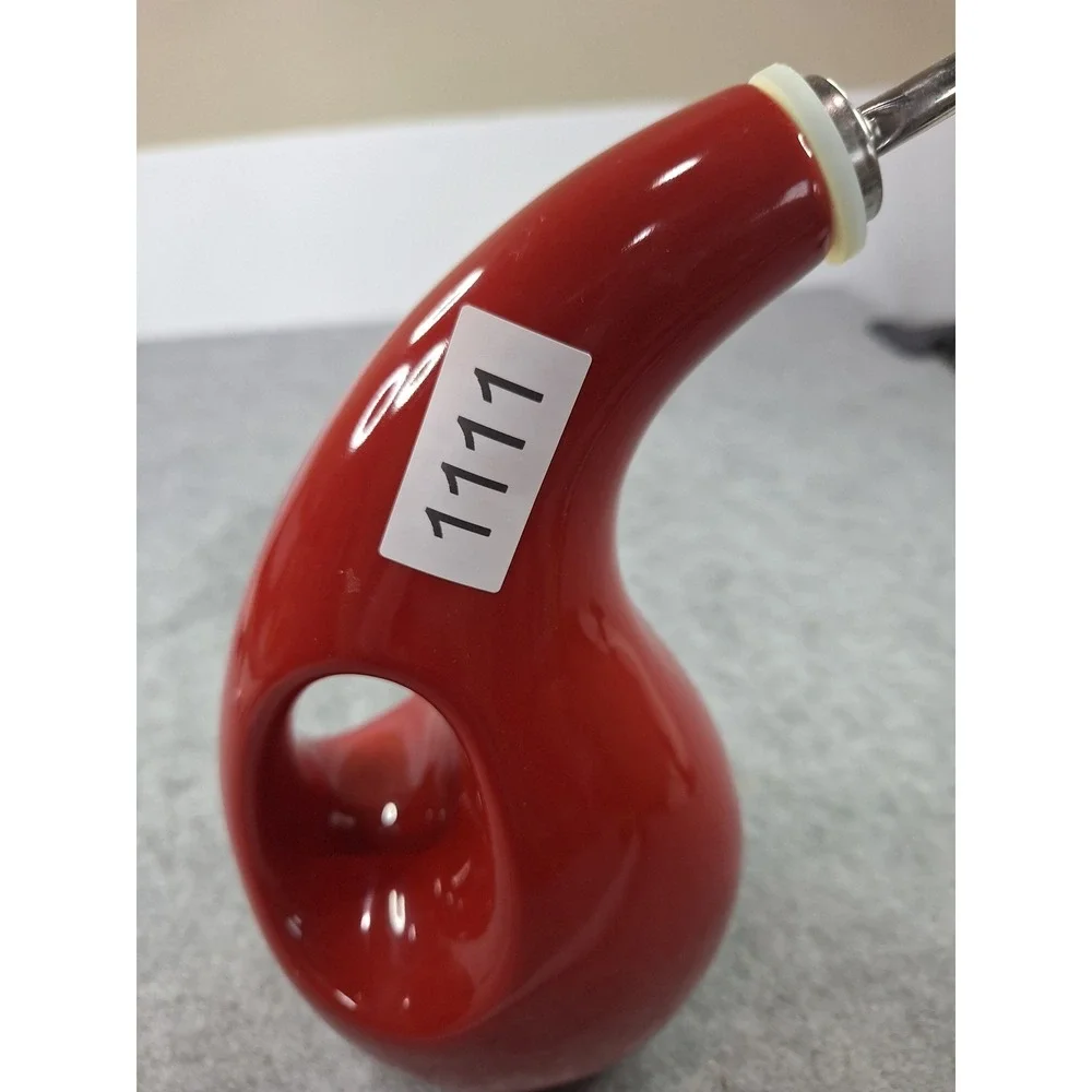 Rachael Ray Red Stoneware EVOO Olive Oil Dispensing Bottle Cruet H016S